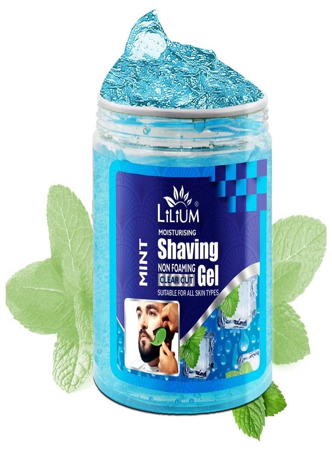 Lilium Non Foaming Mint Shaving Gel 500ml | Clear Cut & Moisturizing | Foam-Free Formula, Effective Shaving & Gentle on Skin | 100% Vegan & Suitable For All Skin Types - Image 3